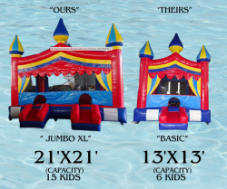 XL20vs20Basic20Bounce20House20 1699152536 Bounce House and Water Slide Rentals