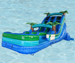 18' Island Drop  Dual Lane Water Slide