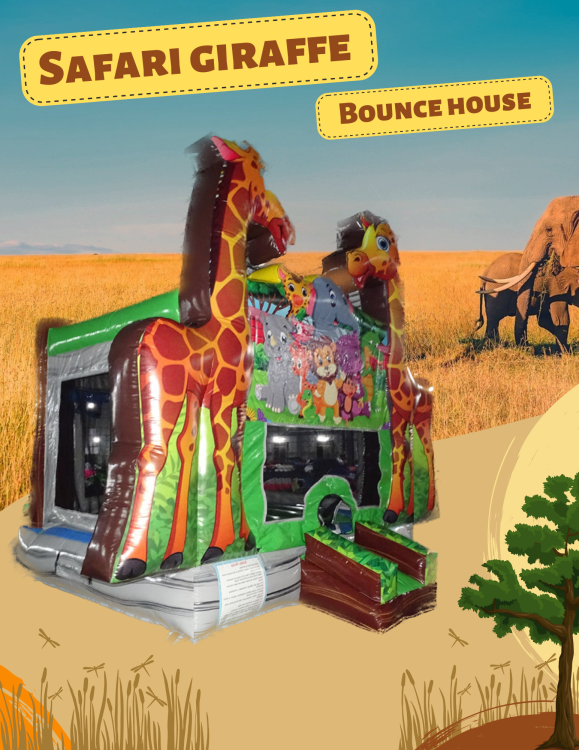 Safari Giraffe Bounce House