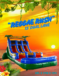 15' Reggae Rush  Dual Lane  Waterslide