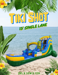 15' Tiki Shot Single Lane Water Slide