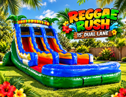 15' Reggae Rush  Dual Lane  Waterslide