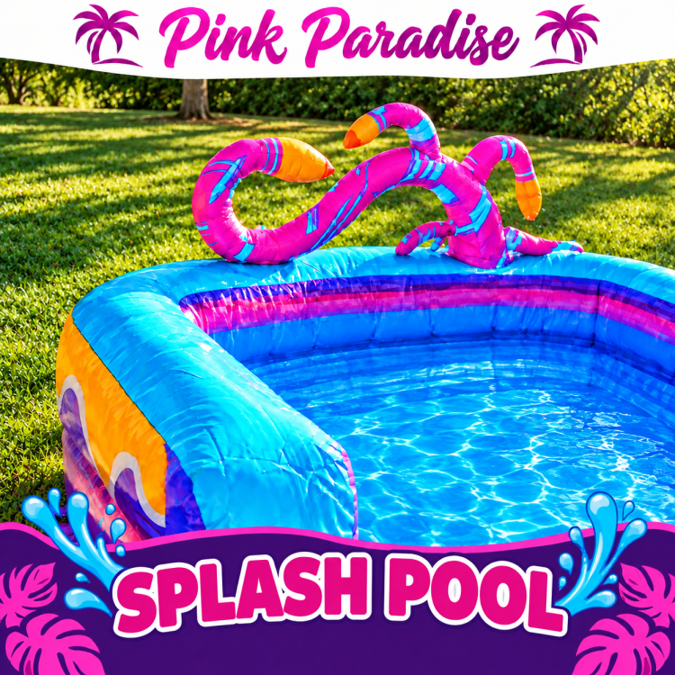 Pink Paradise XL Combo bc48878700b57e9c6e4ac2045dd7b4a87af8c7294e9d9ab6d4c6e848cf4192de 1 Bounce House and Water Slide Rentals